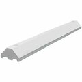 Plastics-R-Unique ULTRA3648PBWL Ultra 3 1/4'' x 6'' x 4' Compact White Parking Block 466U3648PBW